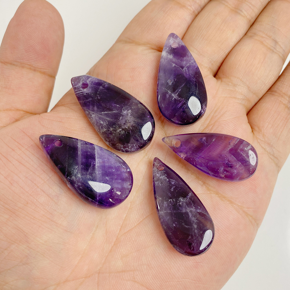 Crystal Pendant Necklace Natural Stone - 1 pz grande ciondolo in pietra