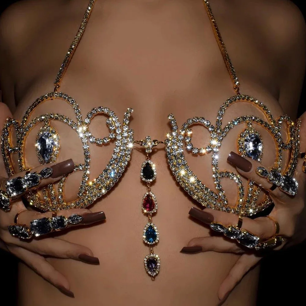 Body Jewelry - Reggiseno Bikini di lusso con strass