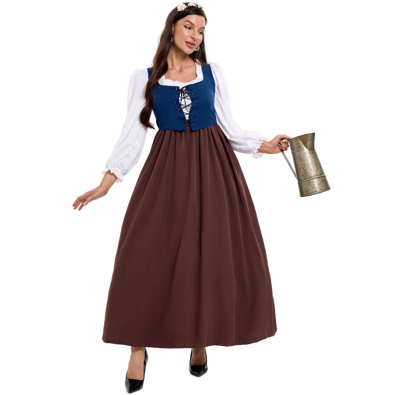 Necklaces - Costume da contadina vintage da donna,