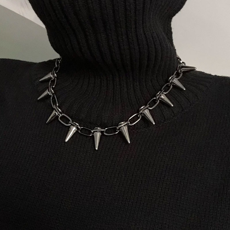 Goth Punk Spike Choker - Collane Choker Punk con Borchie, Collare