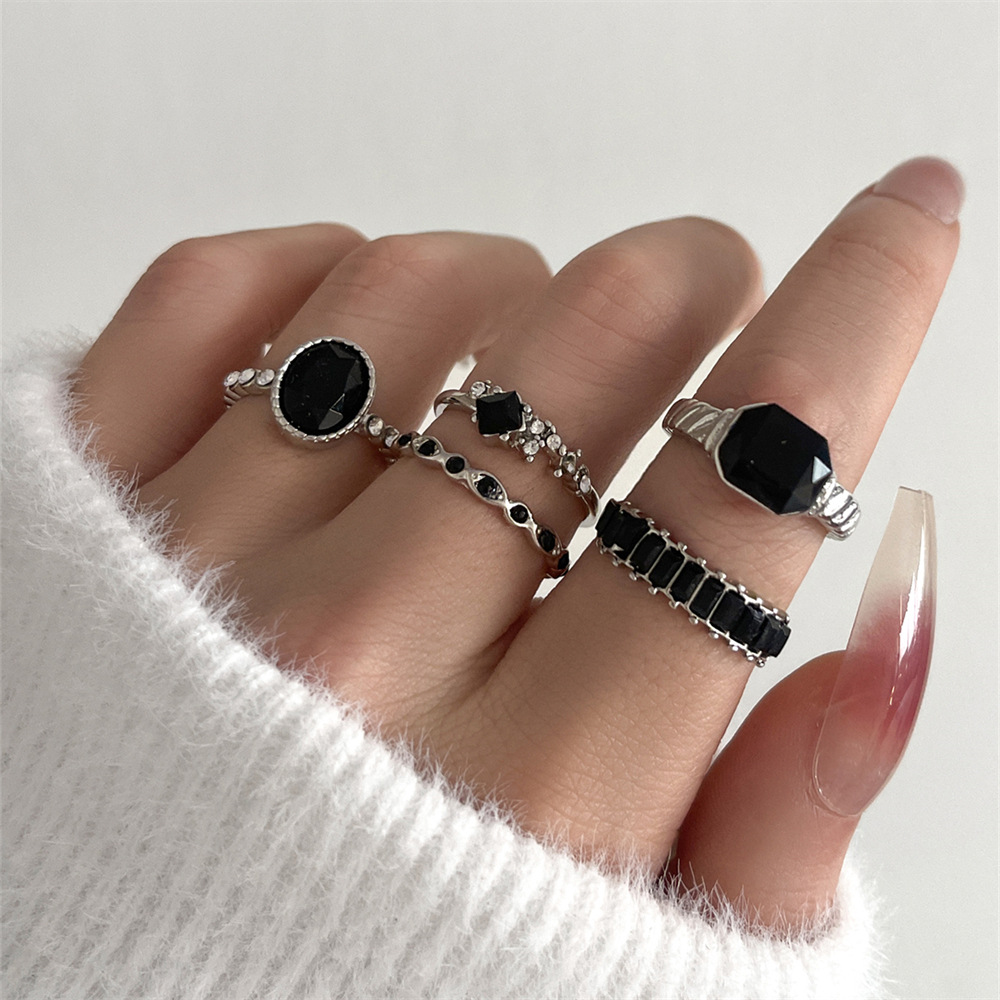 Vintage Punk Knuckle Rings Set - Set di anelli da donna con