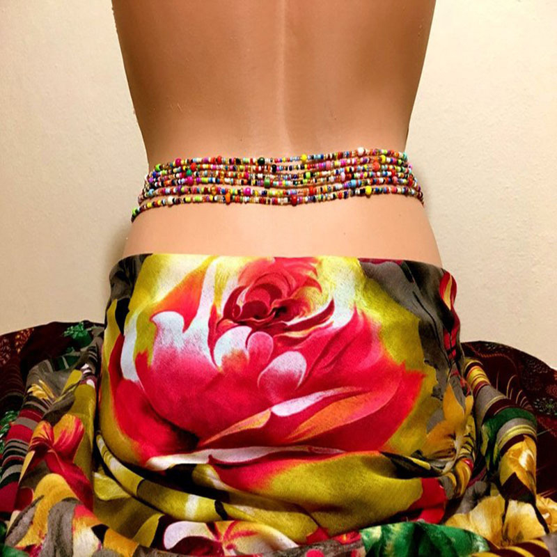 Body Jewelry - Catena di pancia con perline a