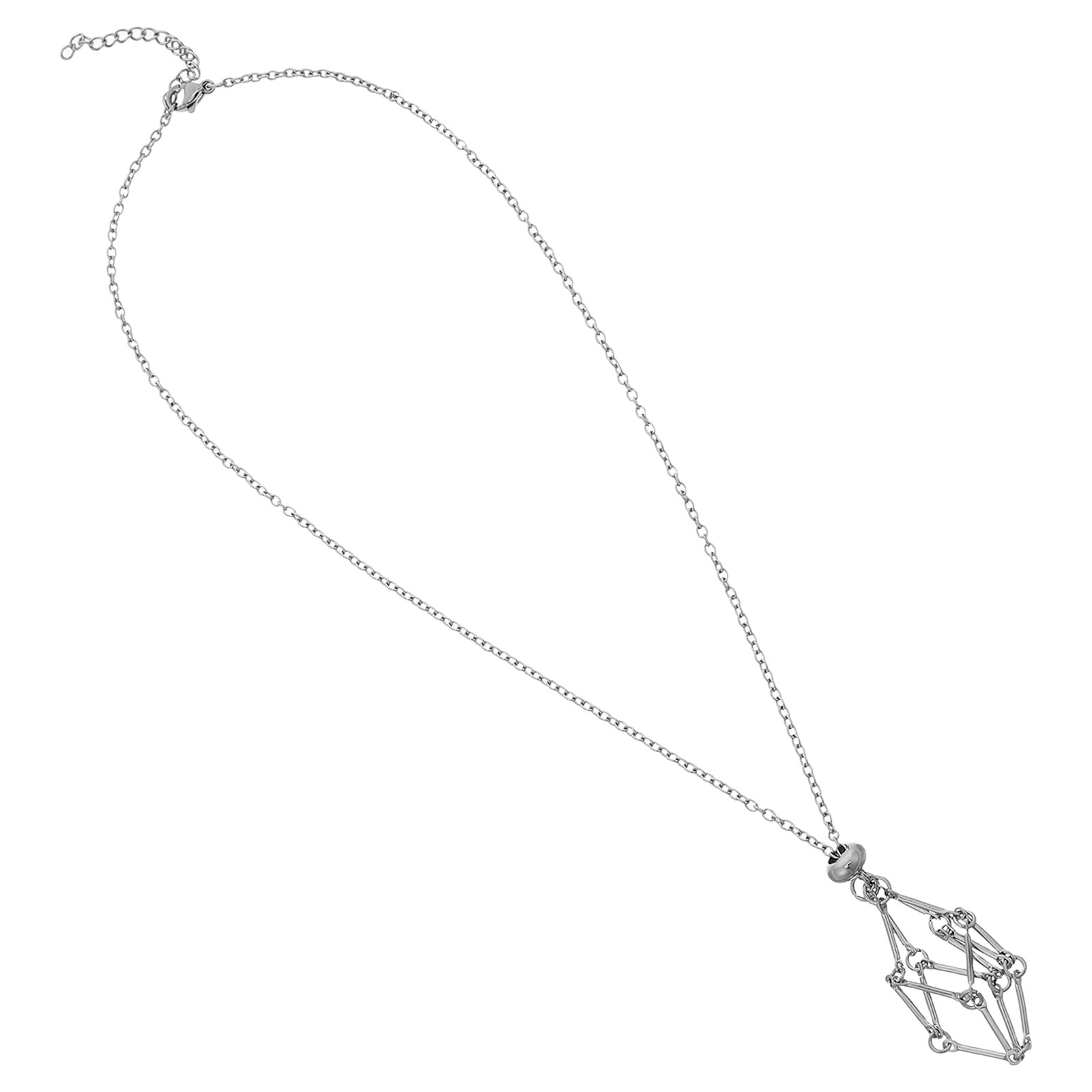 Collana con ciondolo a gabbia  - Crystal Pendant Necklace Natural Stone recensione e prezzo