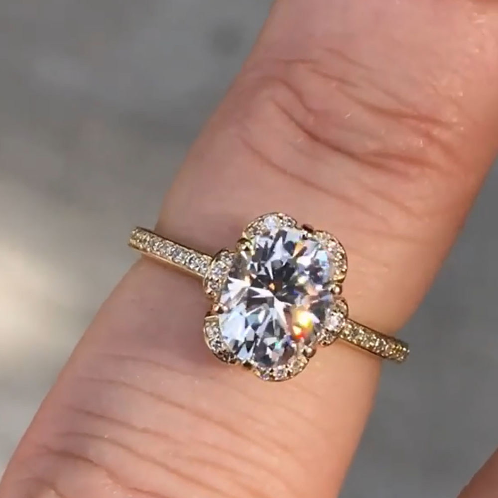 Anello di fidanzamento per ann - Moissanite Engagement Ring 1 Carat recensione e prezzo