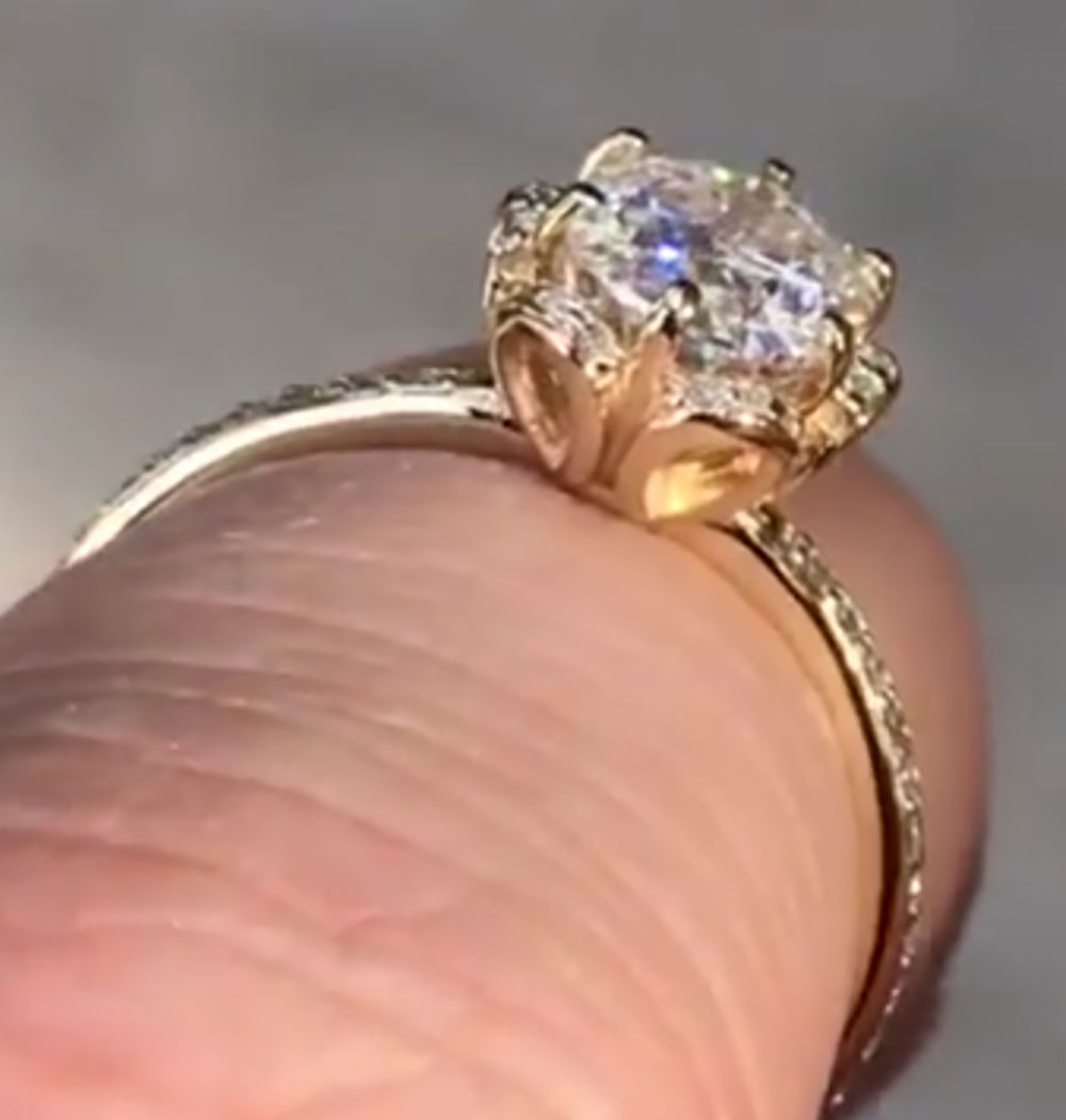 Anello di fidanzamento per ann - Moissanite Engagement Ring 1 Carat recensione e prezzo