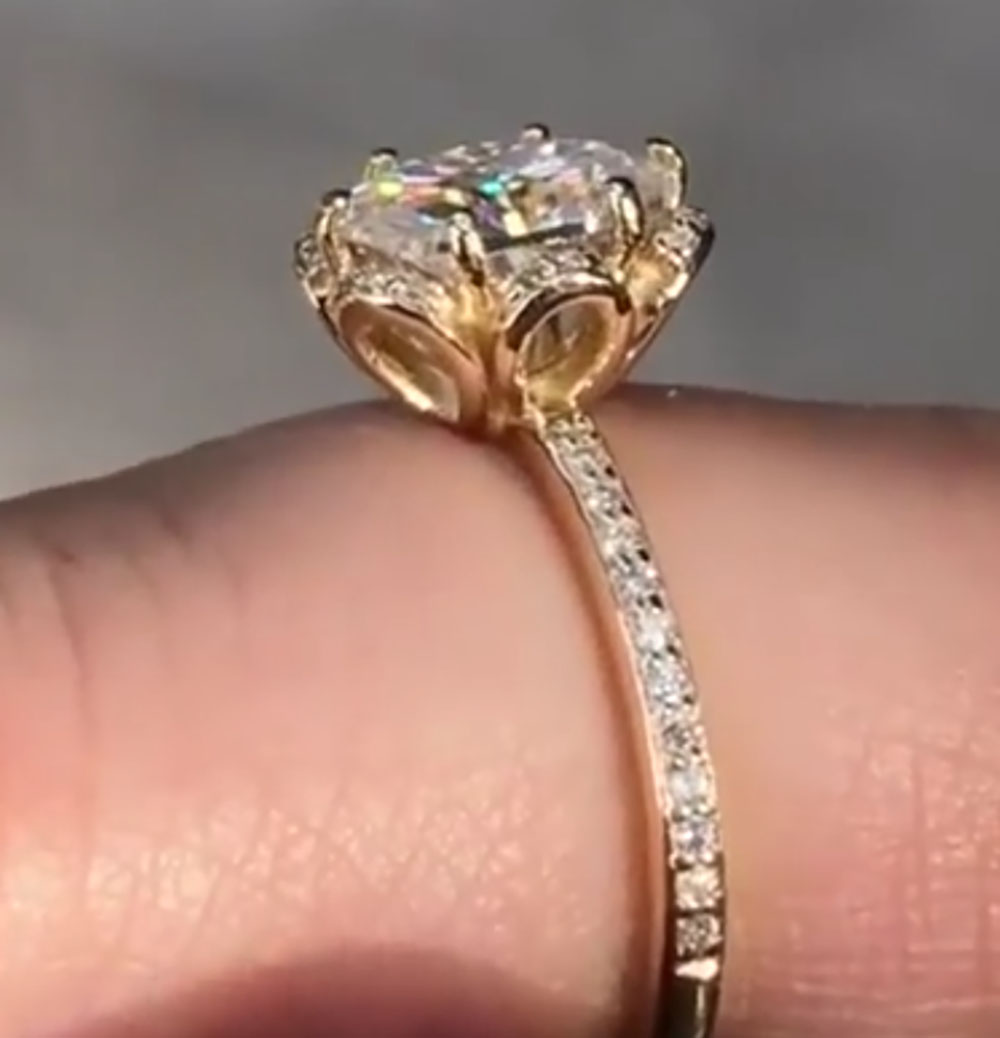 Anello di fidanzamento per ann - Moissanite Engagement Ring 1 Carat recensione e prezzo