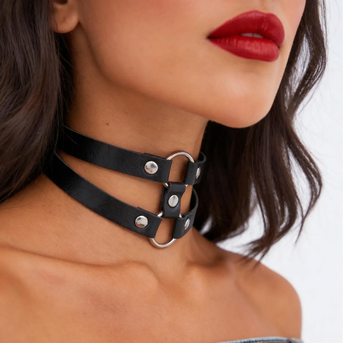 Collana Girocollo Punk in Pell - Goth Punk Spike Choker recensione e prezzo