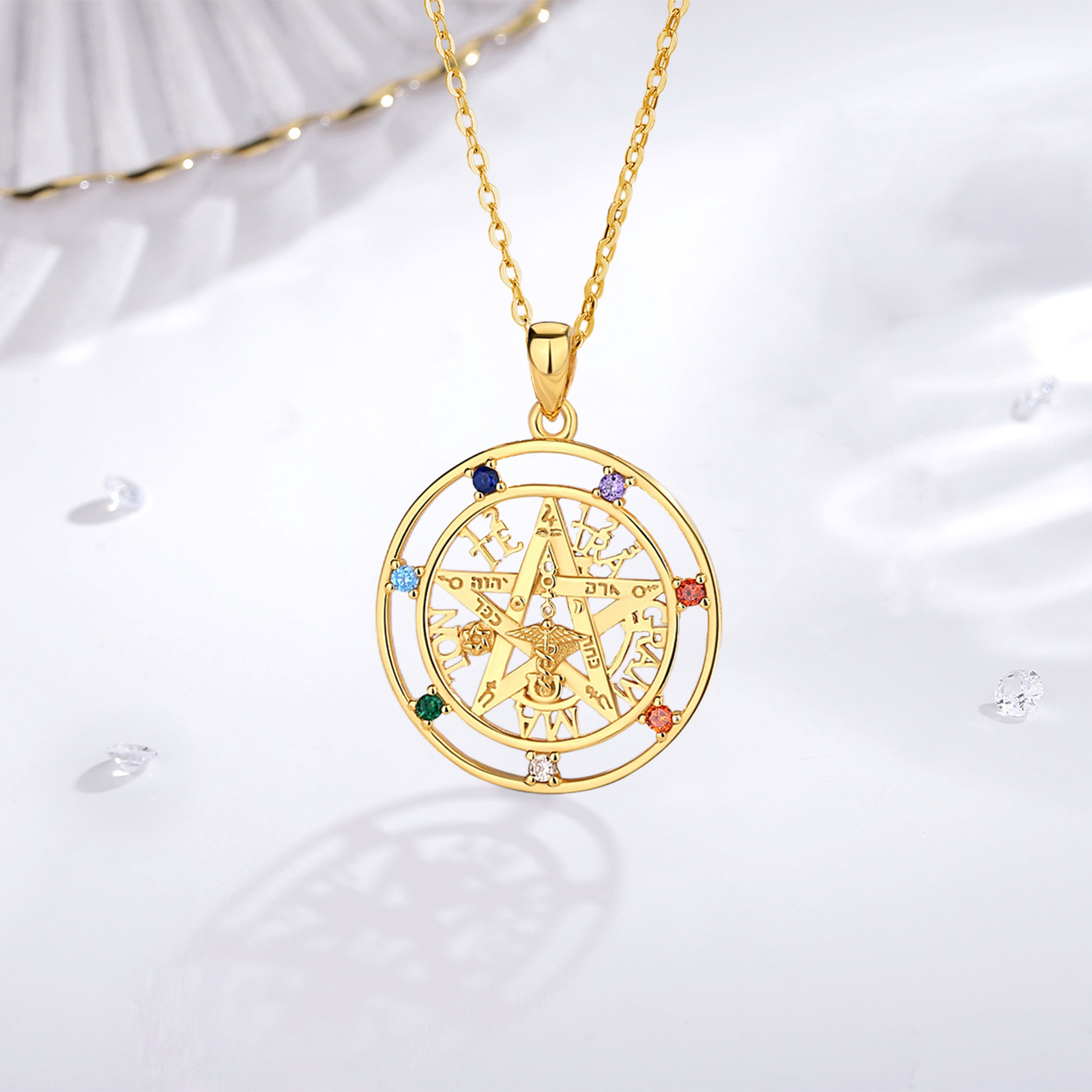 Eudora Collana con pentagramma - 925 Sterling Silver Chain Necklace Men recensione e prezzo
