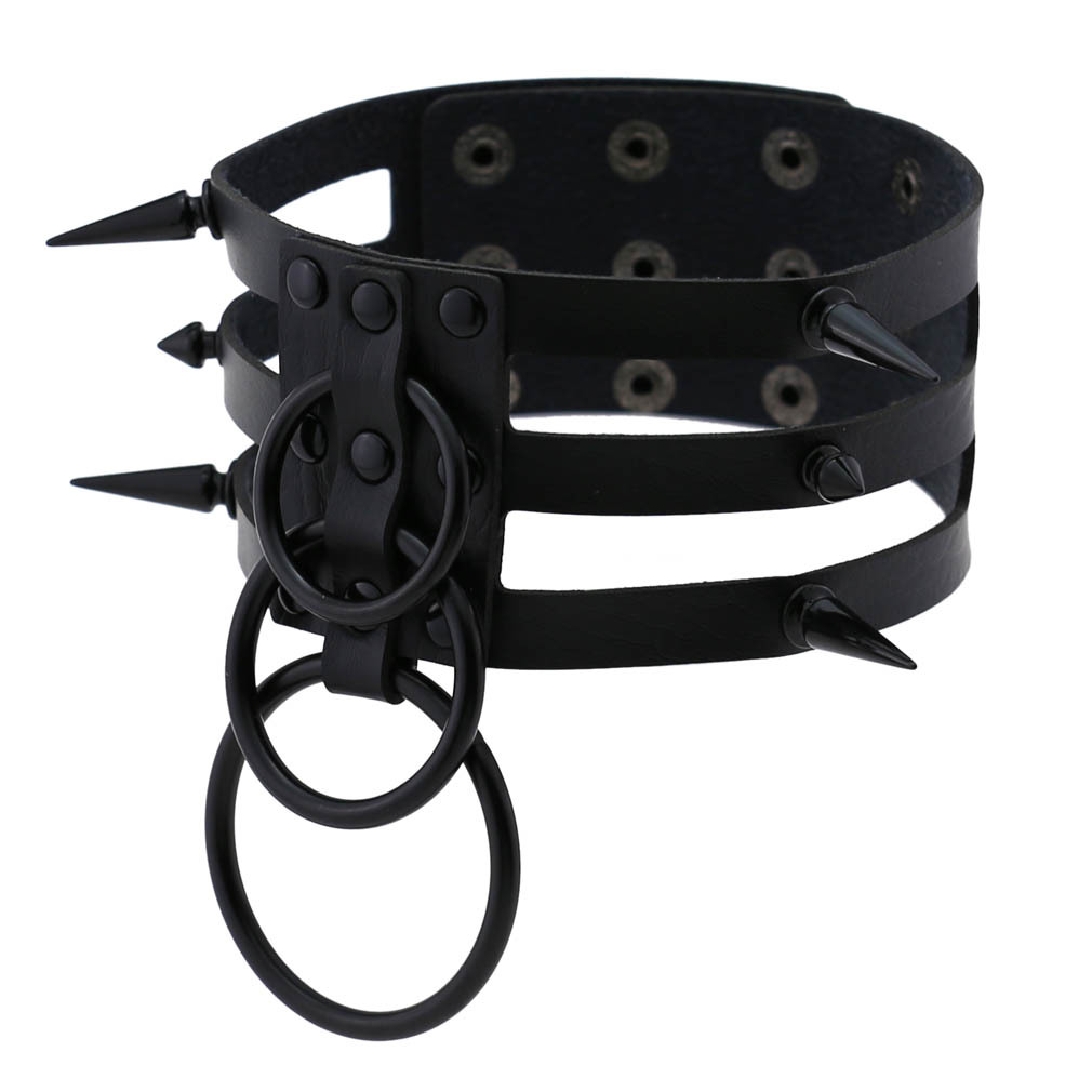 Moda donna uomo rivetto nero i - Goth Punk Spike Choker recensione e prezzo