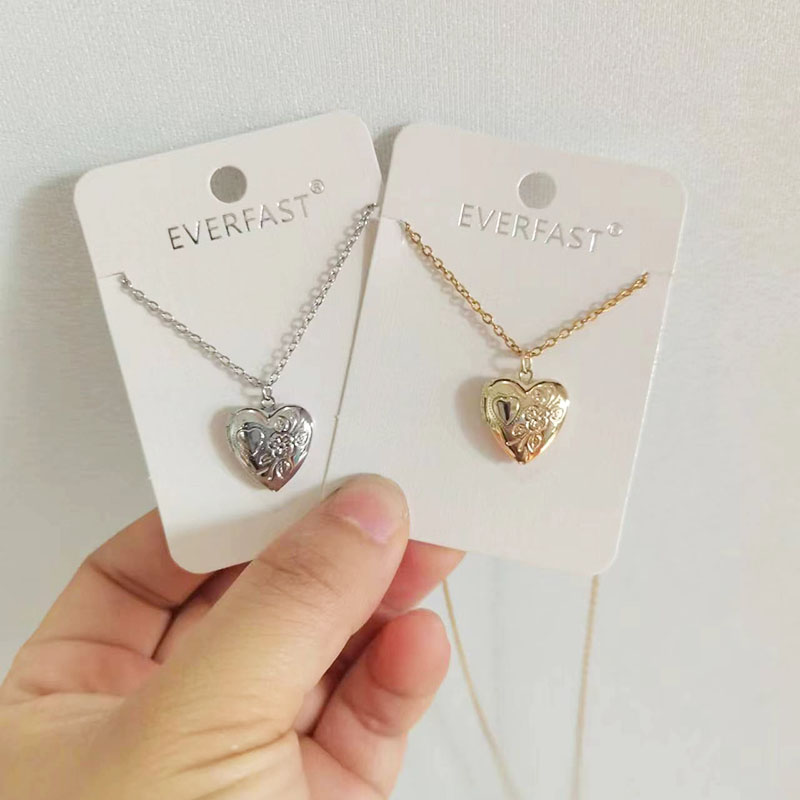 1pc Piccolo Cuore 14mm Cornice - Heart Locket Necklace Photo recensione e prezzo