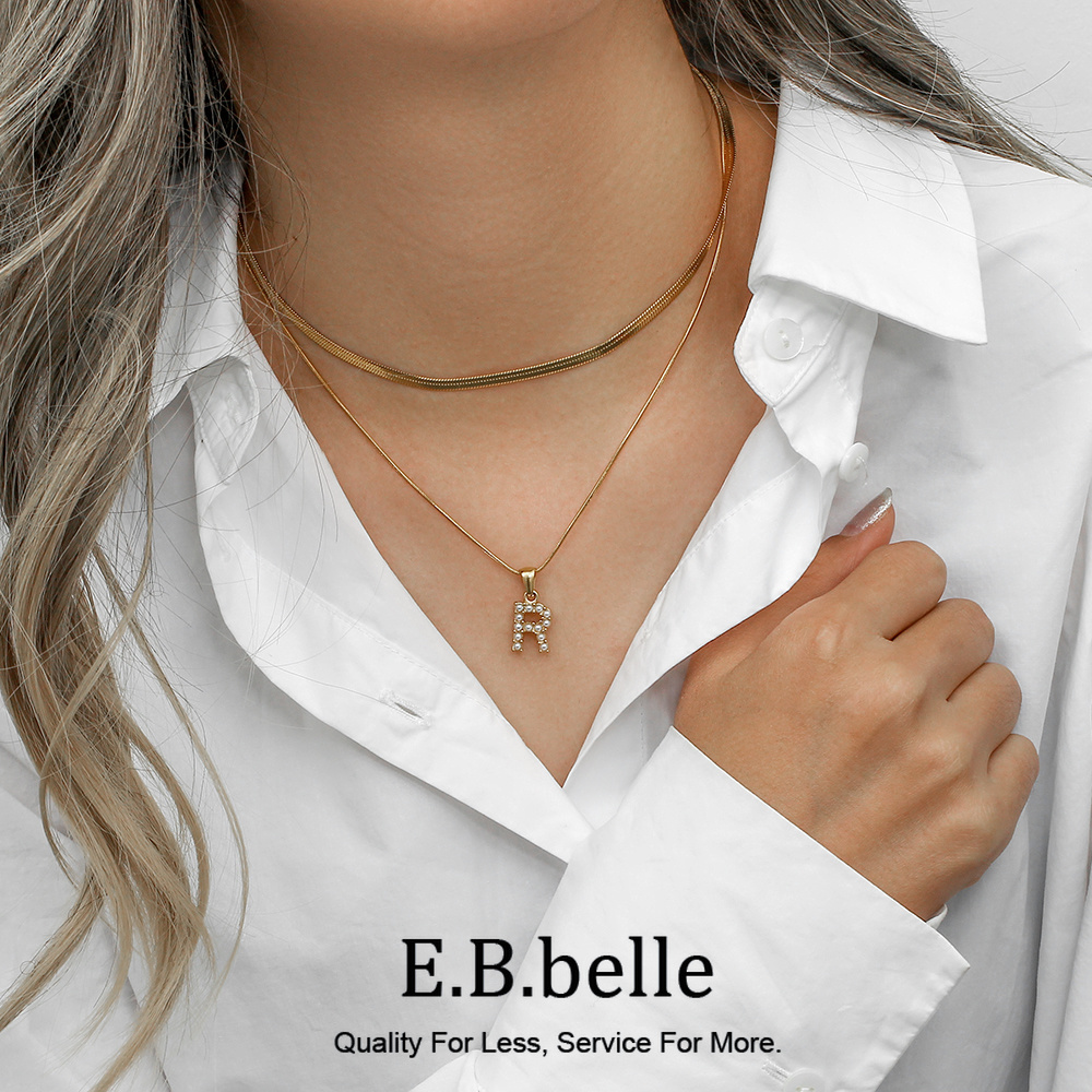 E.B.belle collana con lettera  - Initial Letter Necklace 18K Gold recensione e prezzo