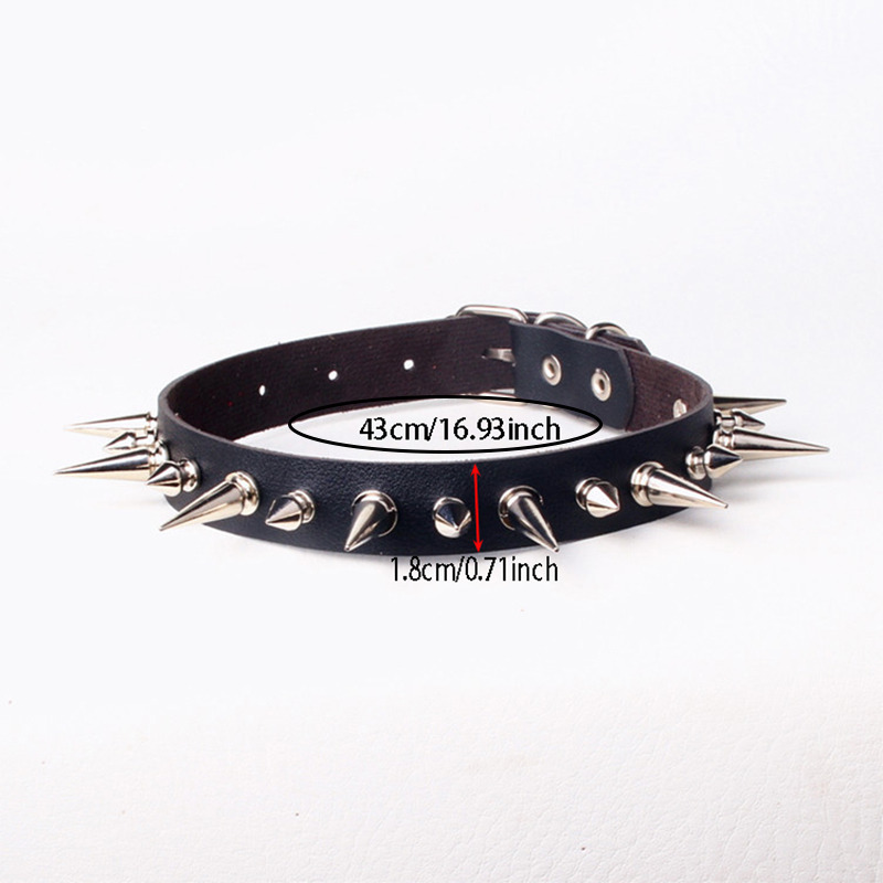 Collana Choker Punk Lunga con  - Goth Punk Spike Choker recensione e prezzo