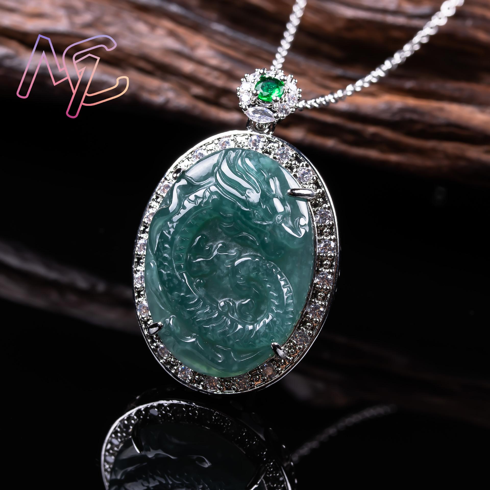 Collana con ciondolo drago di  - 925 Sterling Silver Chain Necklace Men recensione e prezzo