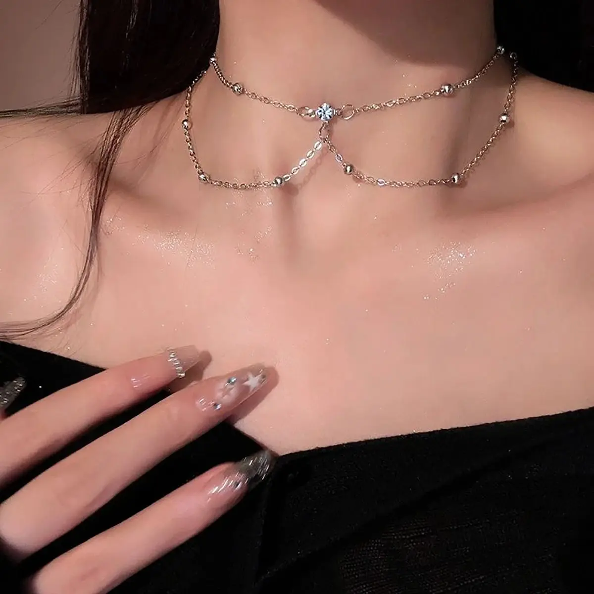 Catena per il corpo con strass - Layered Pendant Necklace Aesthetic recensione e prezzo
